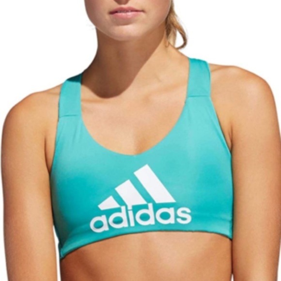 Adidas Women's Teal Racerback Sports Bra Size Large - Picture 1 of 7